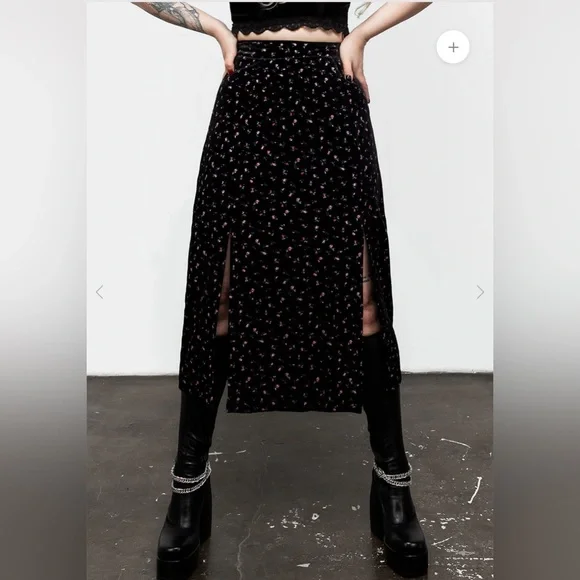 Disturbia Woe Midi Split Skirt - Picture 8 of 9